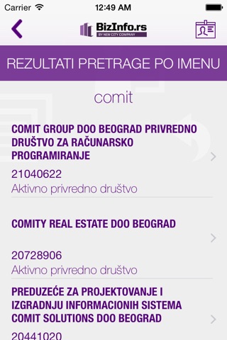 BizInfo screenshot 3