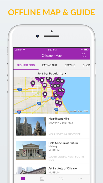 Chicago Offline Map & Guideのおすすめ画像1