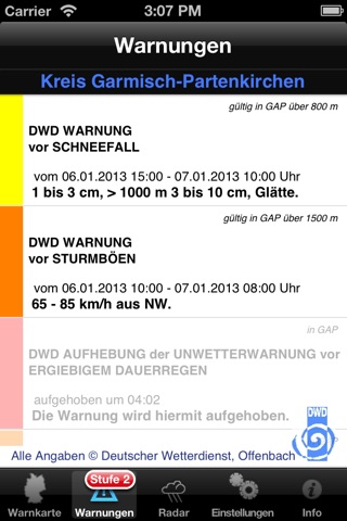 Wetter-Warner screenshot 2