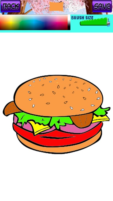 Coloring Fast Food Page screenshot 2