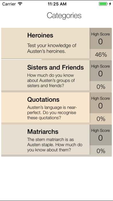 Jane Austen Quiz screenshot 2