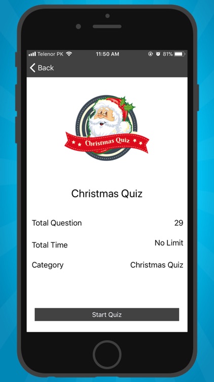 Christmas Trivia Quiz 2018