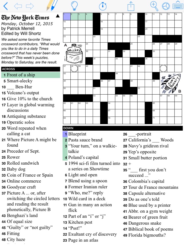 Puzzazz Crossword Puzzle upon the Application Keep graphic regarding Free Printable New York Times Crossword Puzzles titled Puzzazz Crossword Puzzle upon the Application Retail outlet