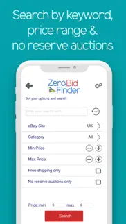 zero bid finder for ebay plus iphone screenshot 4
