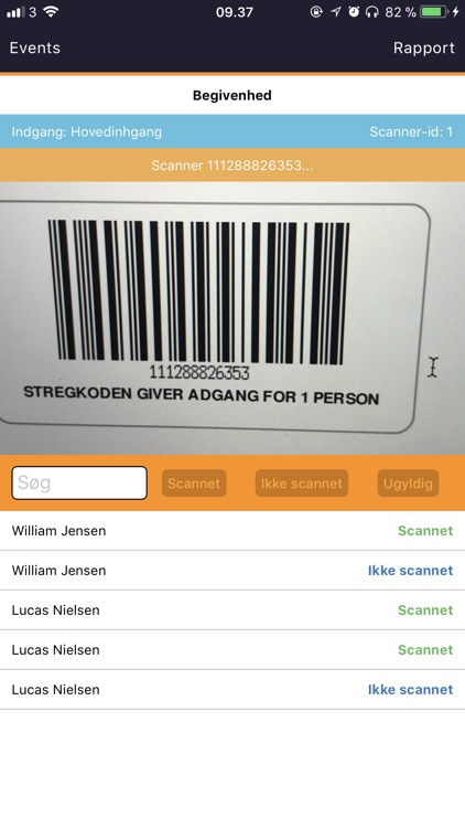 Billet.dk Billetscanner