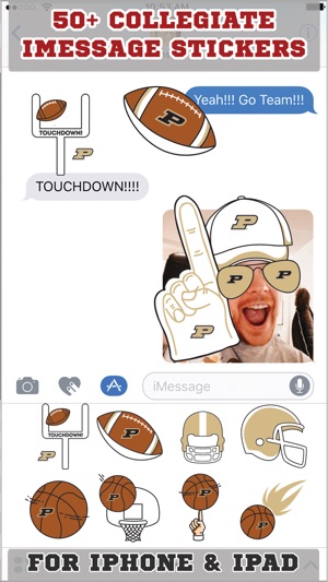 Purdue Boilermakers Stickers PLUS for iMessage(圖1)-速報App