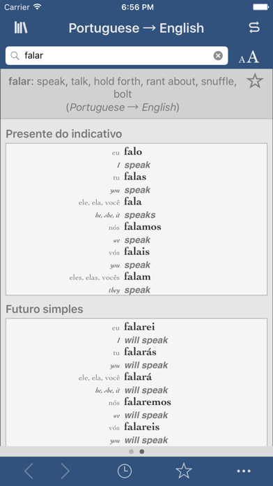 Ultralingua Portuguese English review screenshots