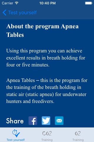Apnea Tables Trainer screenshot 4