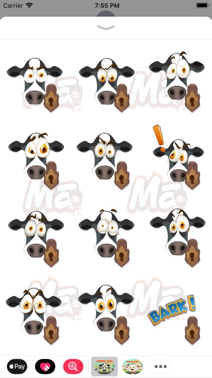 Animal Clan Cow Stickers