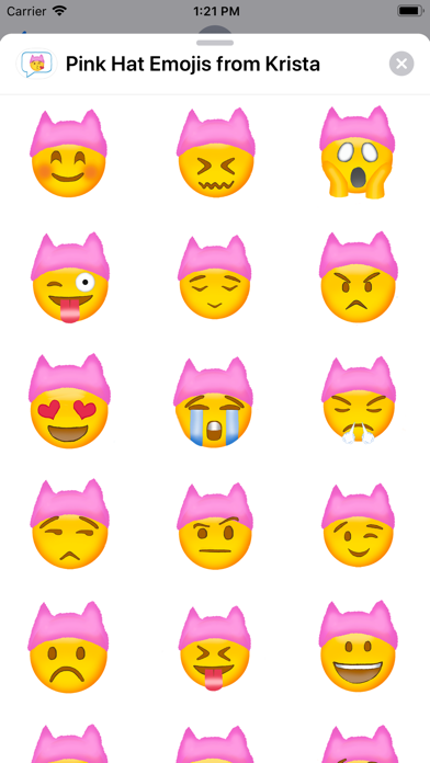 Krista Suh’s Pink Hat Emojis screenshot 2