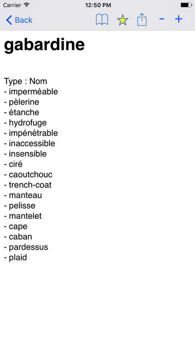 Dictionnaire des synonymes. screenshot 2