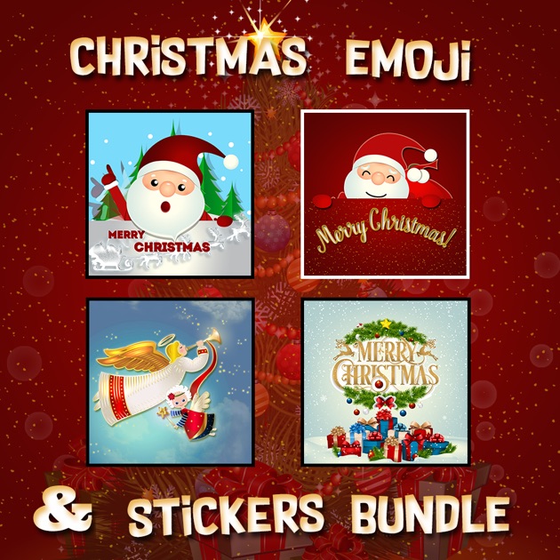 Merry Christmas Greetings Emoji &amp; Stickers Bundle on the App Store