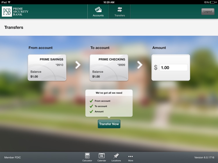 Prime Security Bank Mobile Banking for iPad screenshot-3