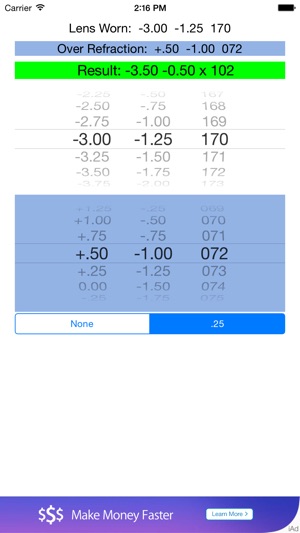 Crossed Cylinder Calculator