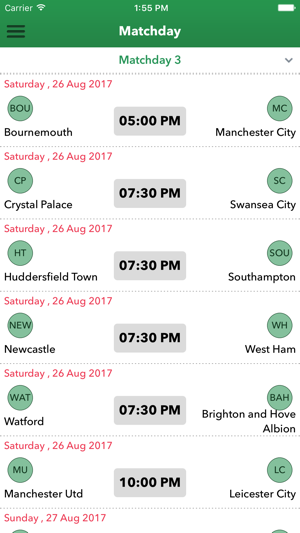 Live Premier League 2017-2018