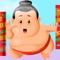 In the game, our sumo wrestlers are now undergoing a big jump challenge in order to train their agility