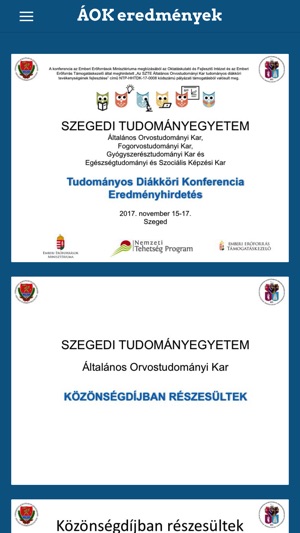 SZTE TDK konferencia(圖2)-速報App