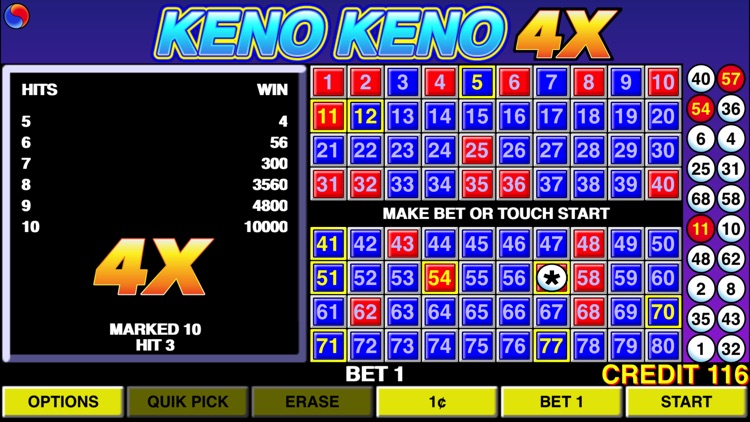 Keno Keno 4X screenshot-4