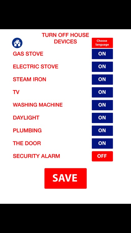 Turn off house devices