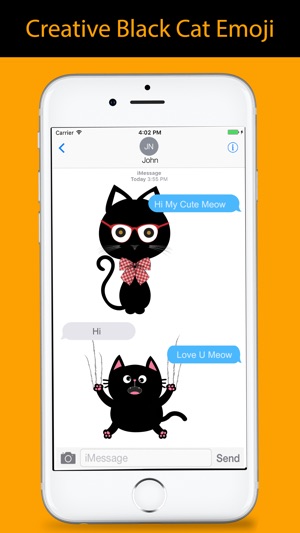 Black Cat Sticker for iMessage(圖4)-速報App