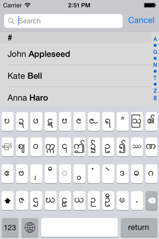 Myanmar keyboard for iOS Turbo screenshot 3
