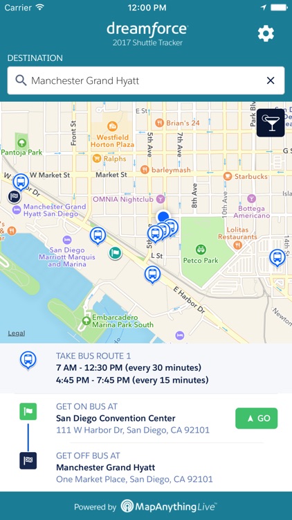 Dreamforce Shuttle Tracker