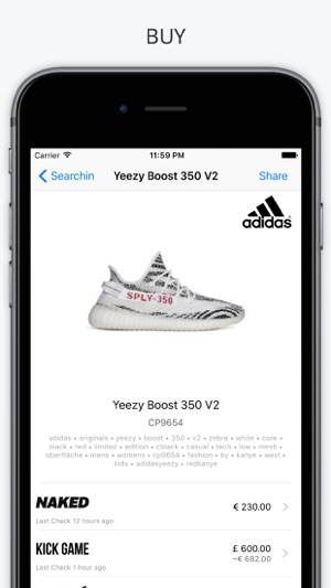 Searchin - Sneaker Search Engine - Buy Sneakers(圖2)-速報App