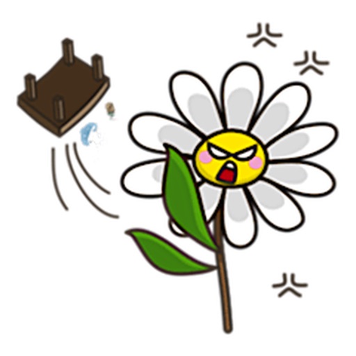 Angry Flower Emoji Sticker icon