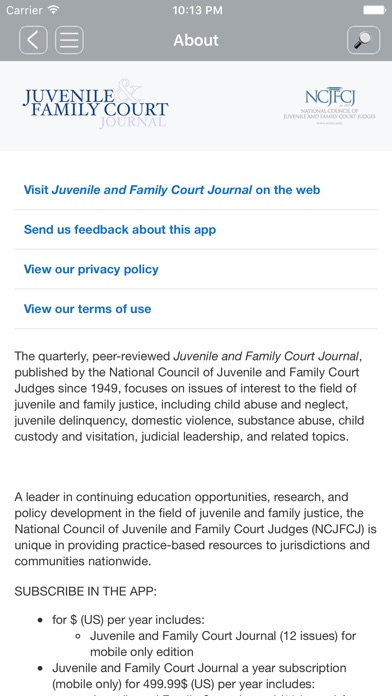 Juvenile & Family Court Jrnl screenshot 3