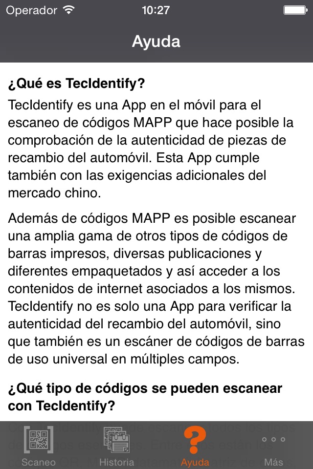 TecIdentify: MAPP Code Scanner screenshot 4
