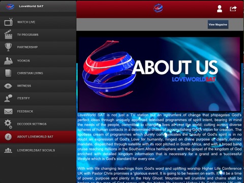 LoveWorld Sat Mobile App screenshot 4