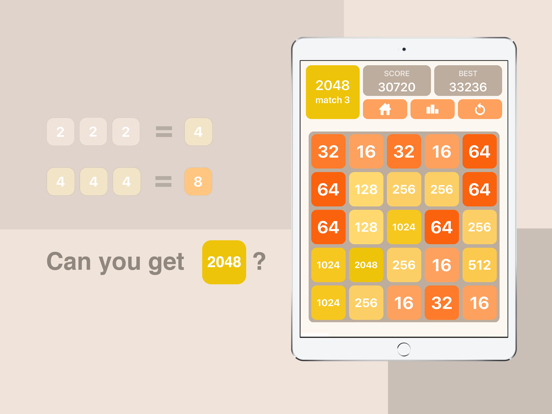 2048 - три в ряд для iPad