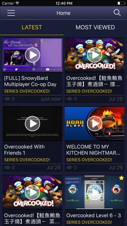 Game Net for - Overcooked