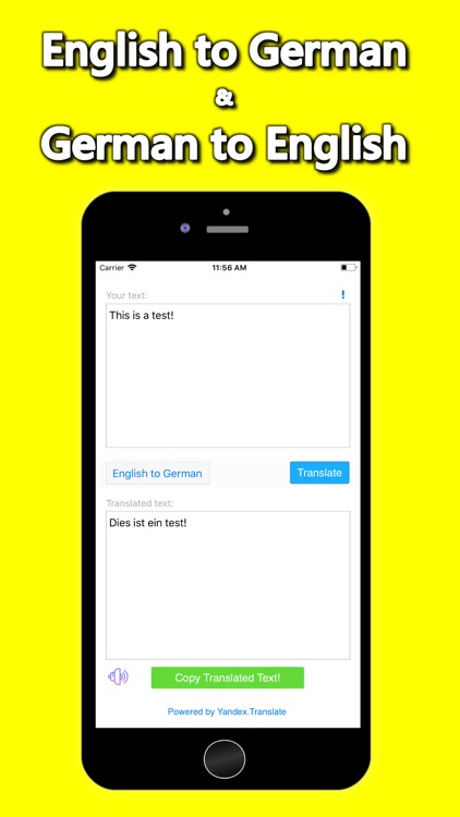English to German Translator!