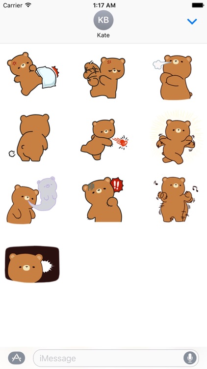 Cute And Lazy Bear Sticker