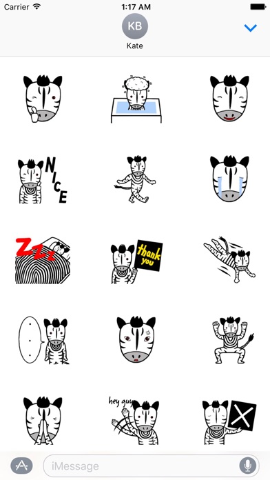 Zebra Man ZebraMoji Sticker screenshot 2