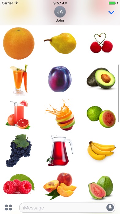 Fruits Pack for iMessage screenshot 3