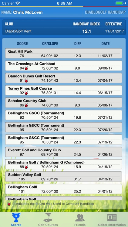Diablo Golf Handicap Tracker screenshot-3