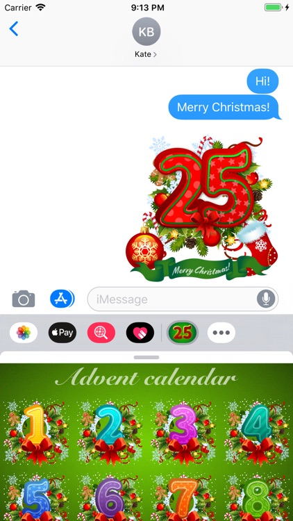 Advent calendar sticker pack