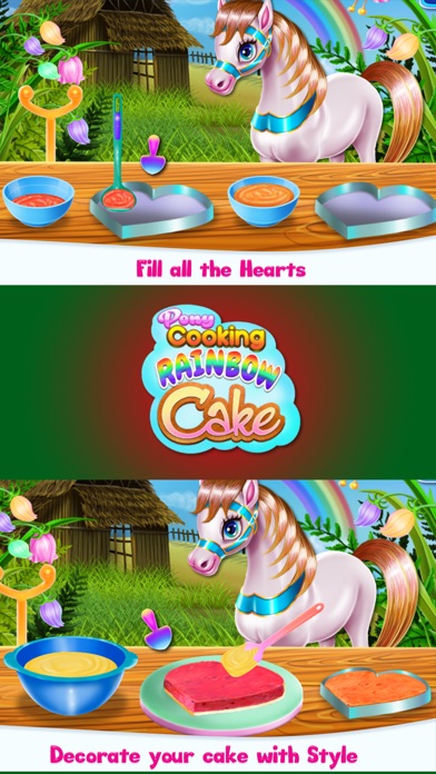 Pony cooking Rainbow Cake screenshot 3