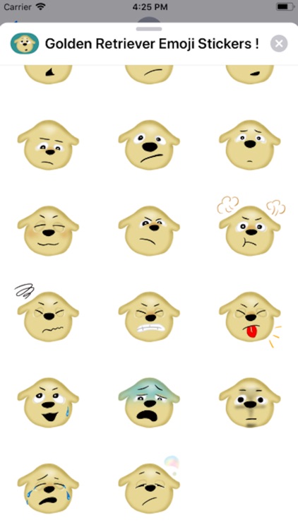 Golden Retriever Emoji Sticker screenshot-3