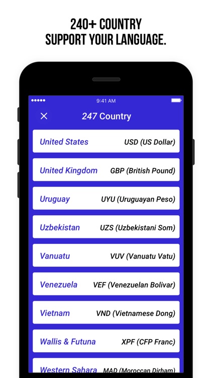 Currency Exchange Rate - Calculate 200+ Country