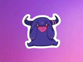 Purple Monster Stickers