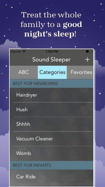 Sound Sleeper: white noise machine for baby sleep