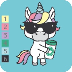 Activities of Unicorn Pixel Color by number