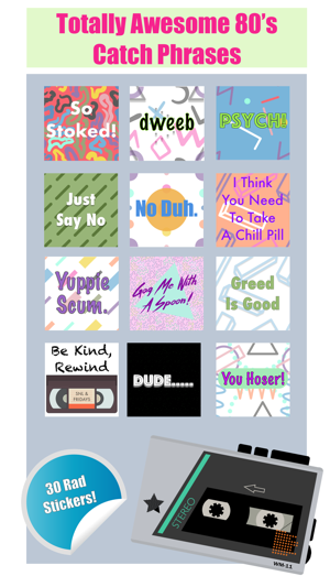 Totally Awesome 80's Stickers(圖2)-速報App