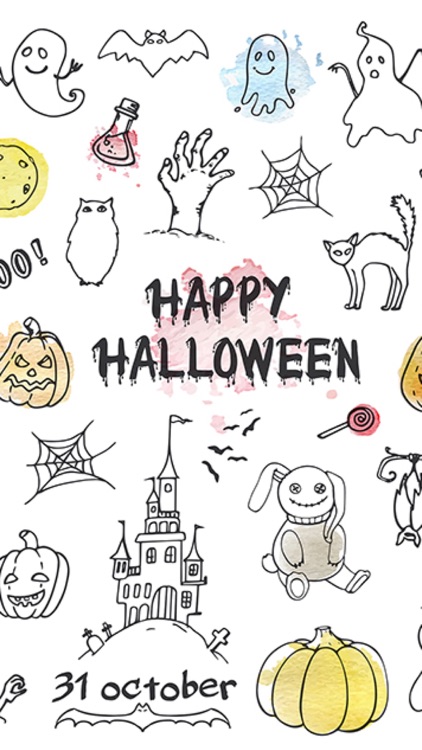 Hipster Halloween Stickers