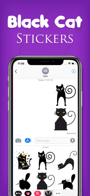 Black Cat Sticker Emojis(圖4)-速報App