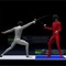 Fast paced fencing arcade game