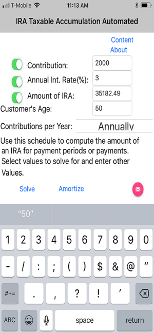 IRA Tax Accumulation Automated